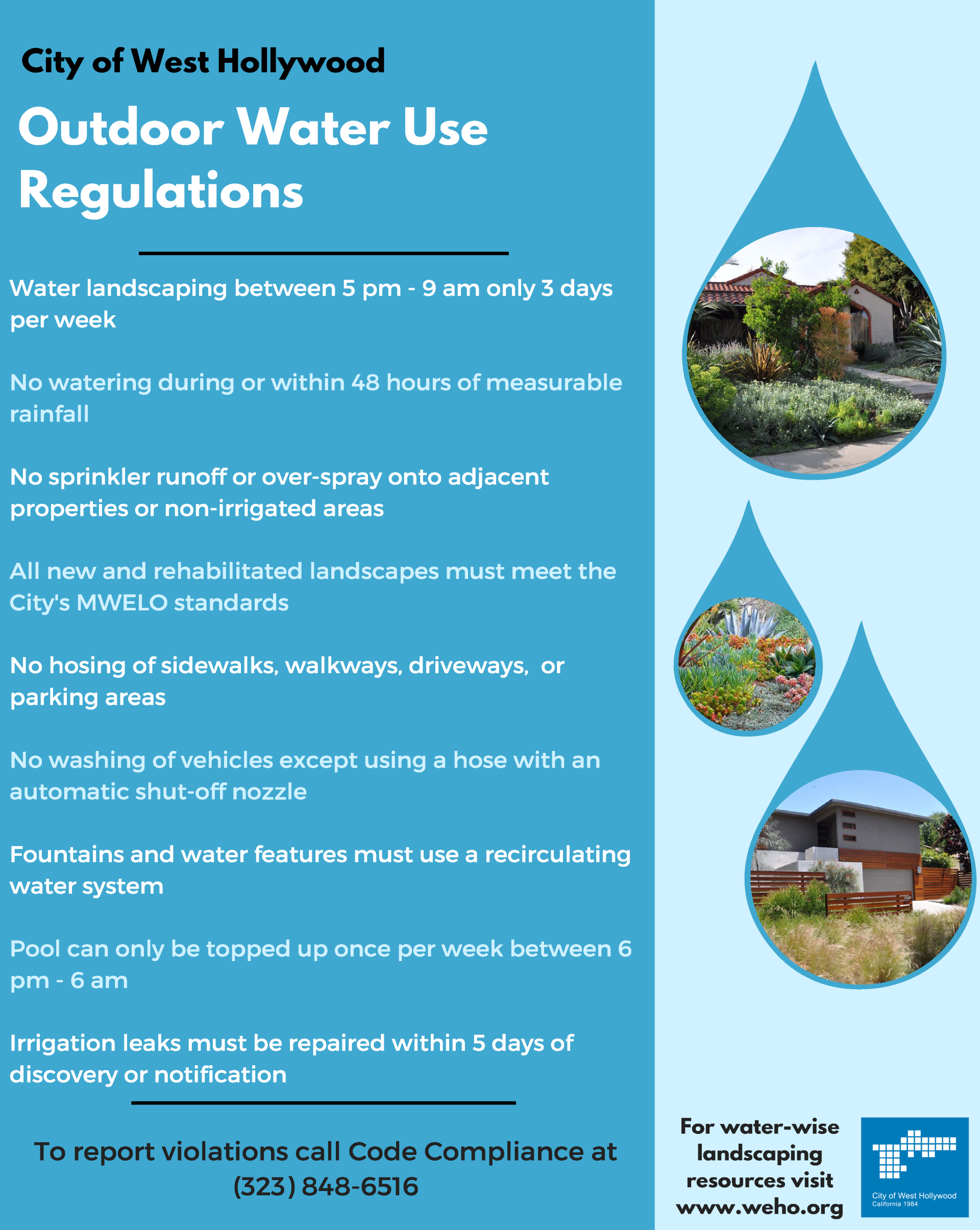 Water Use Regulations flyer