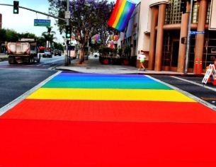 rainbow crosswalk