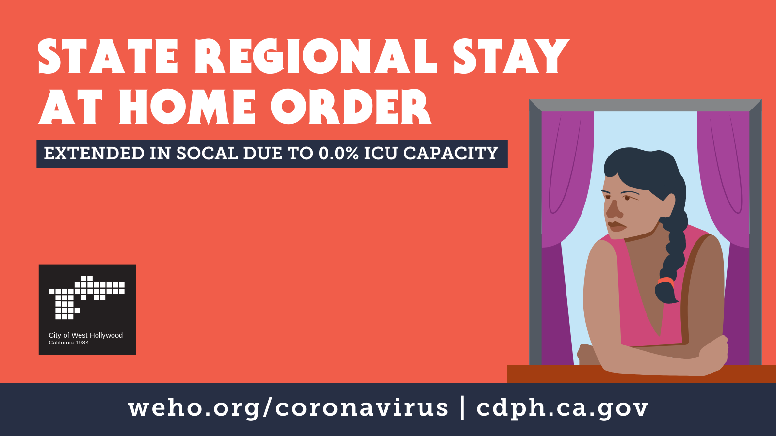 State Regional Stay at Home Order Extended - December 29, 2020