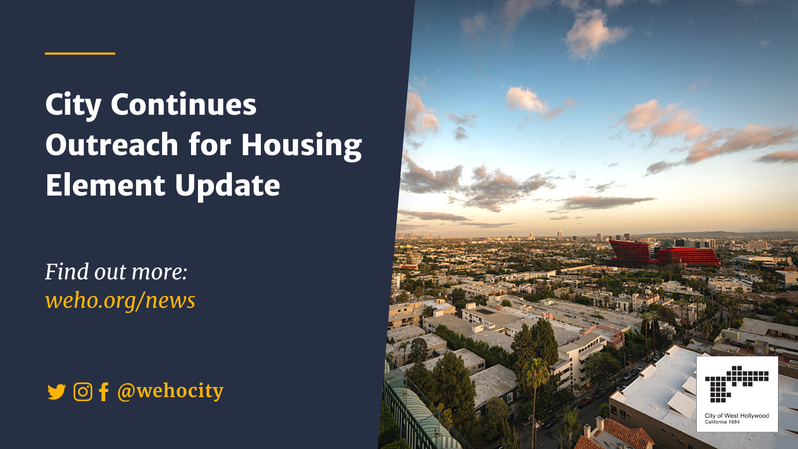 News Release Housing Element Update May