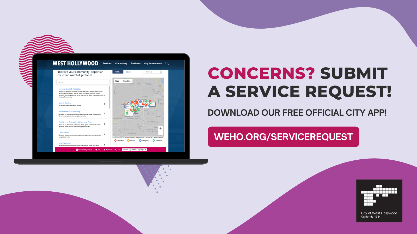 Concerns Submit a Service Request!