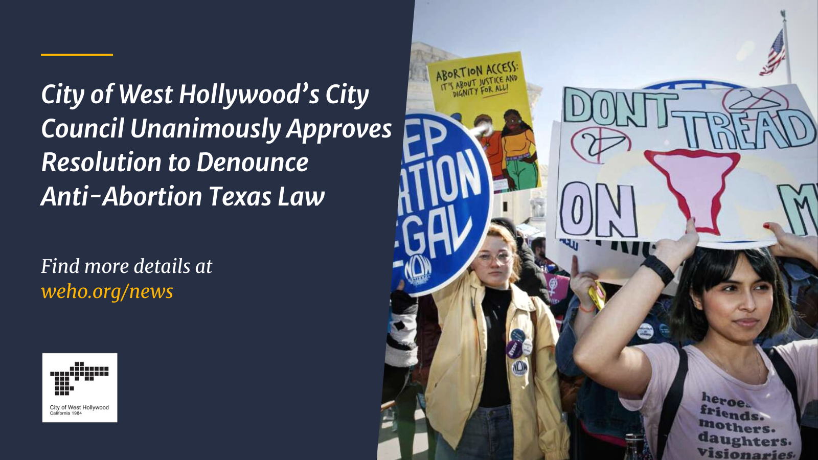 News Release: Texas Abortion Ban