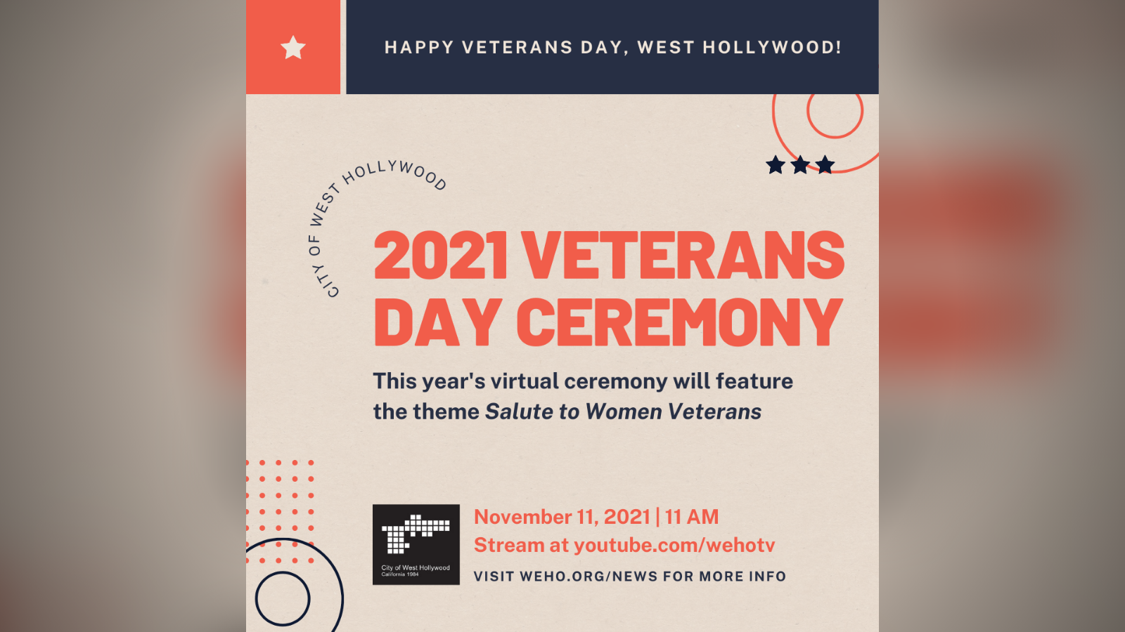 Veterans Day Virtual Ceremony 2021