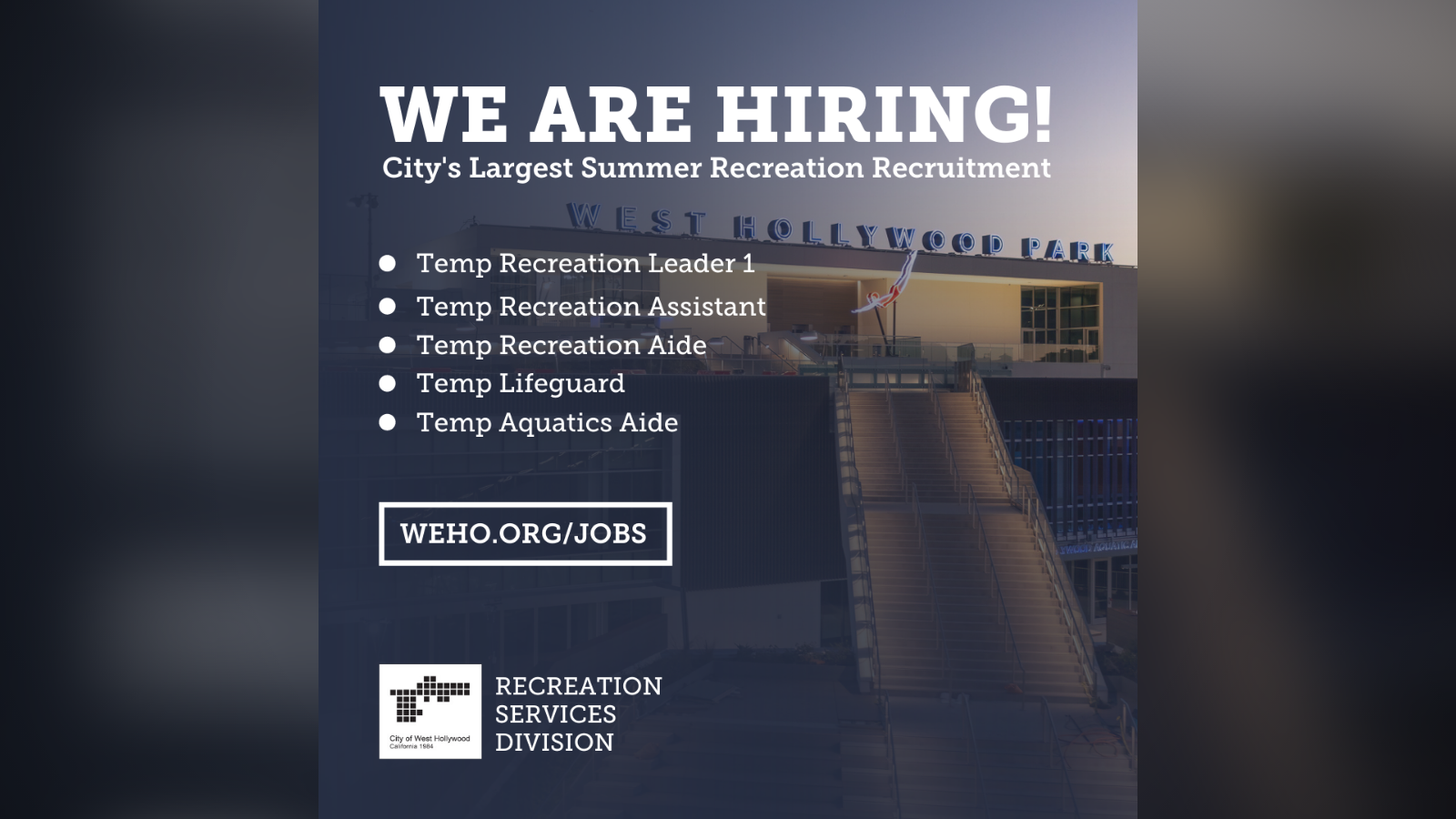 Summer Recreation Recruitment 2022