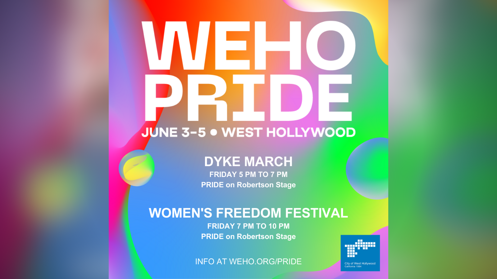 WEHO PRIDE 2022 - Dyke March + Women’s Freedom Festival