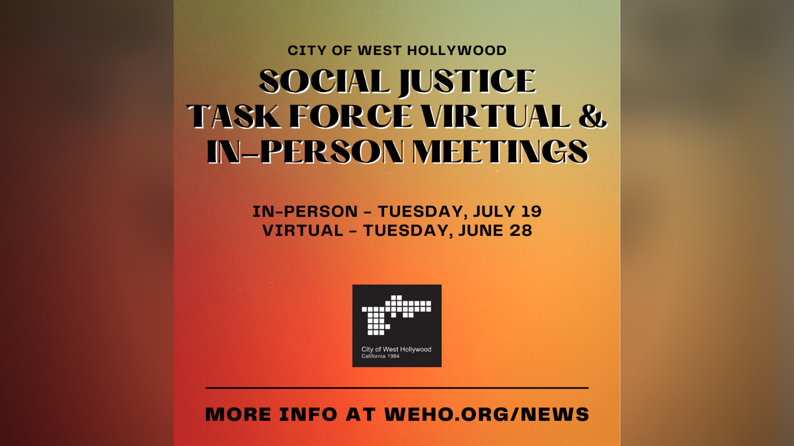 Social Justice Task Force - June and July 2022