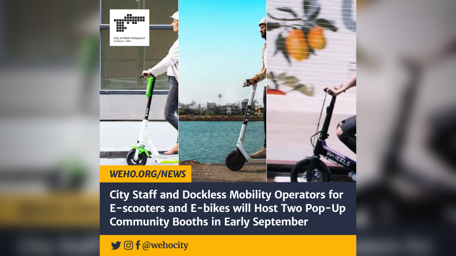 Dockless Mobility Pop-Up Booths - September 2022