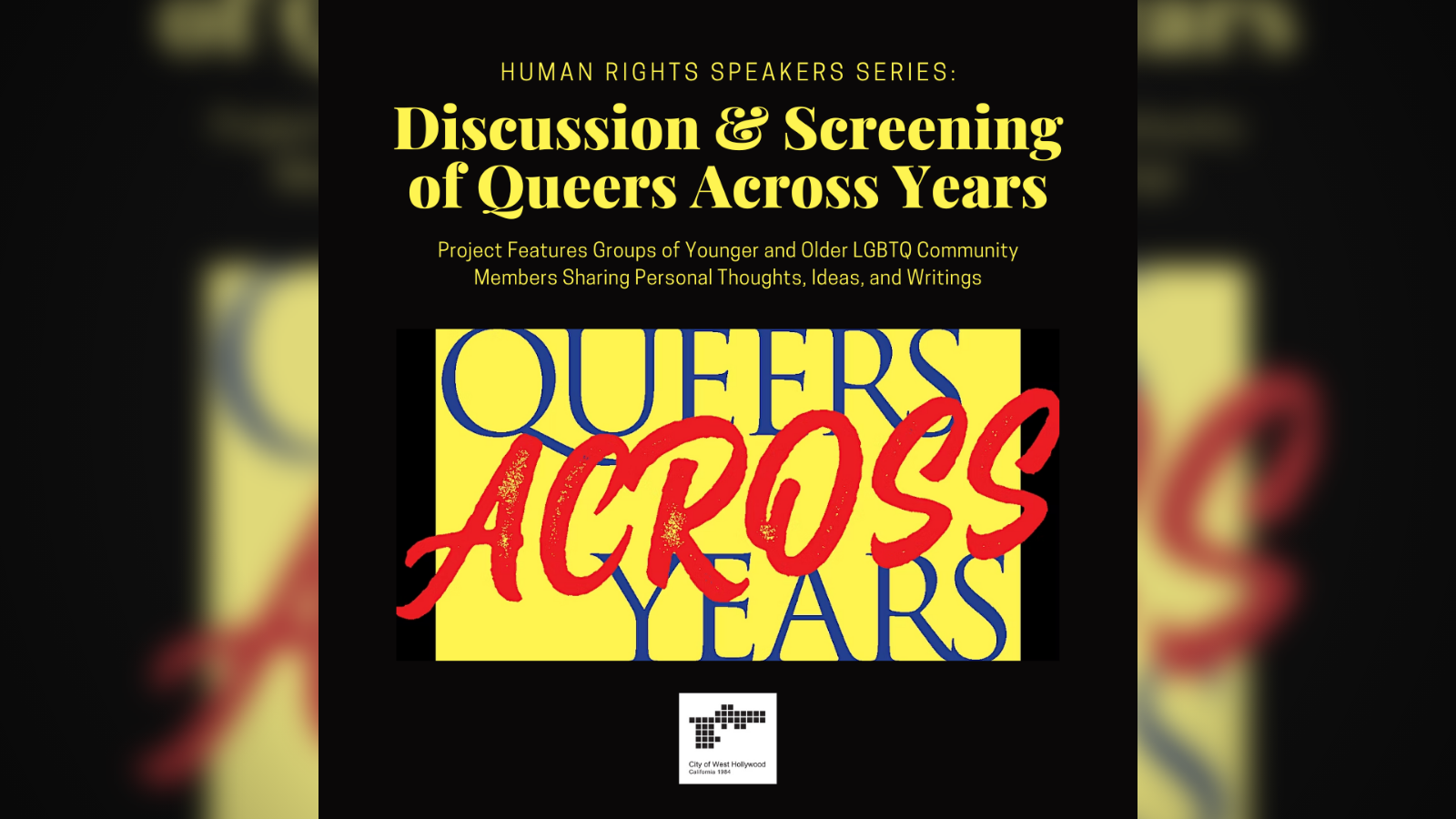 Human Rights Speakers Series Queers Across Years