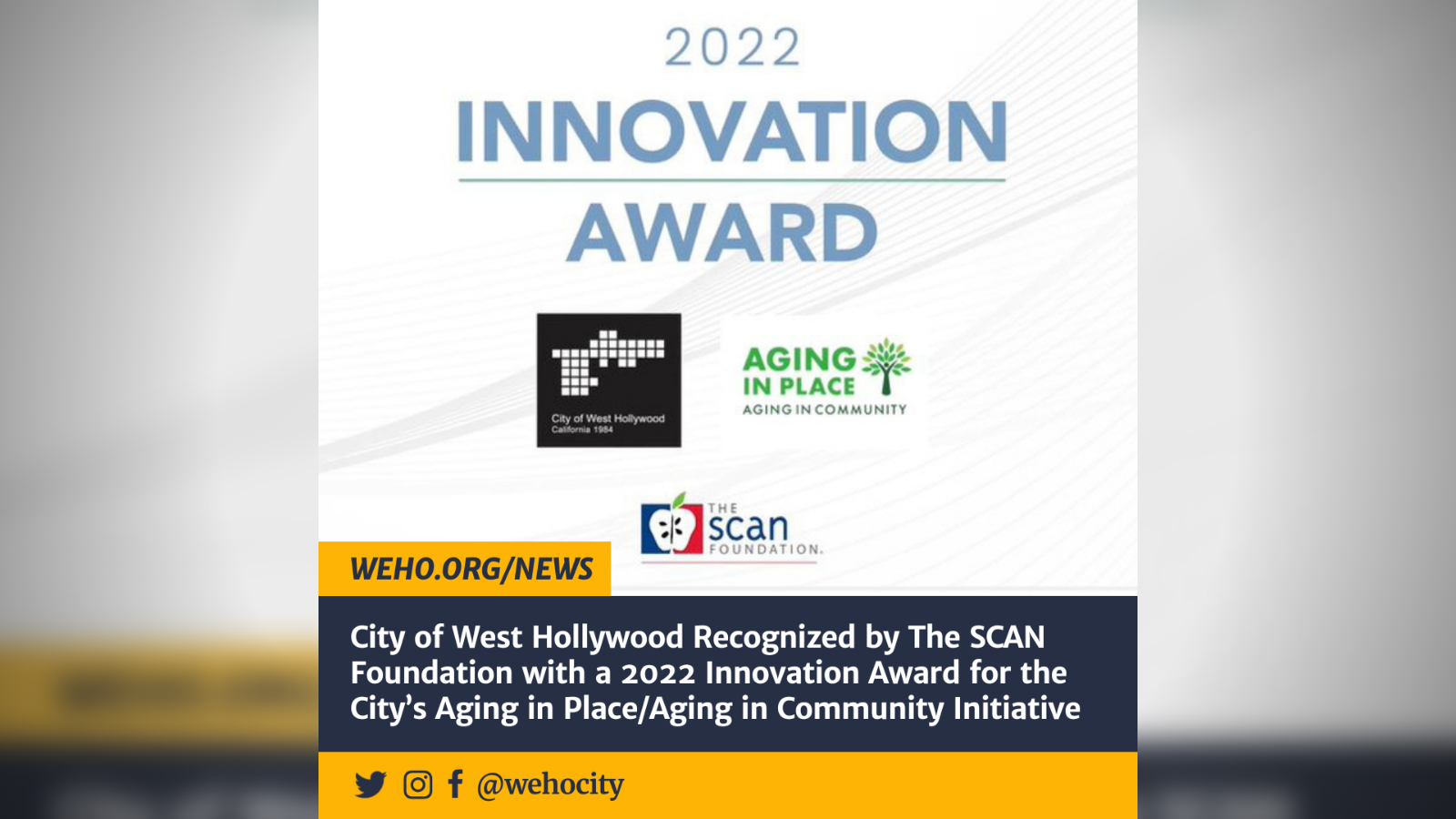 SCAN Foundation 2022 Innovation Award