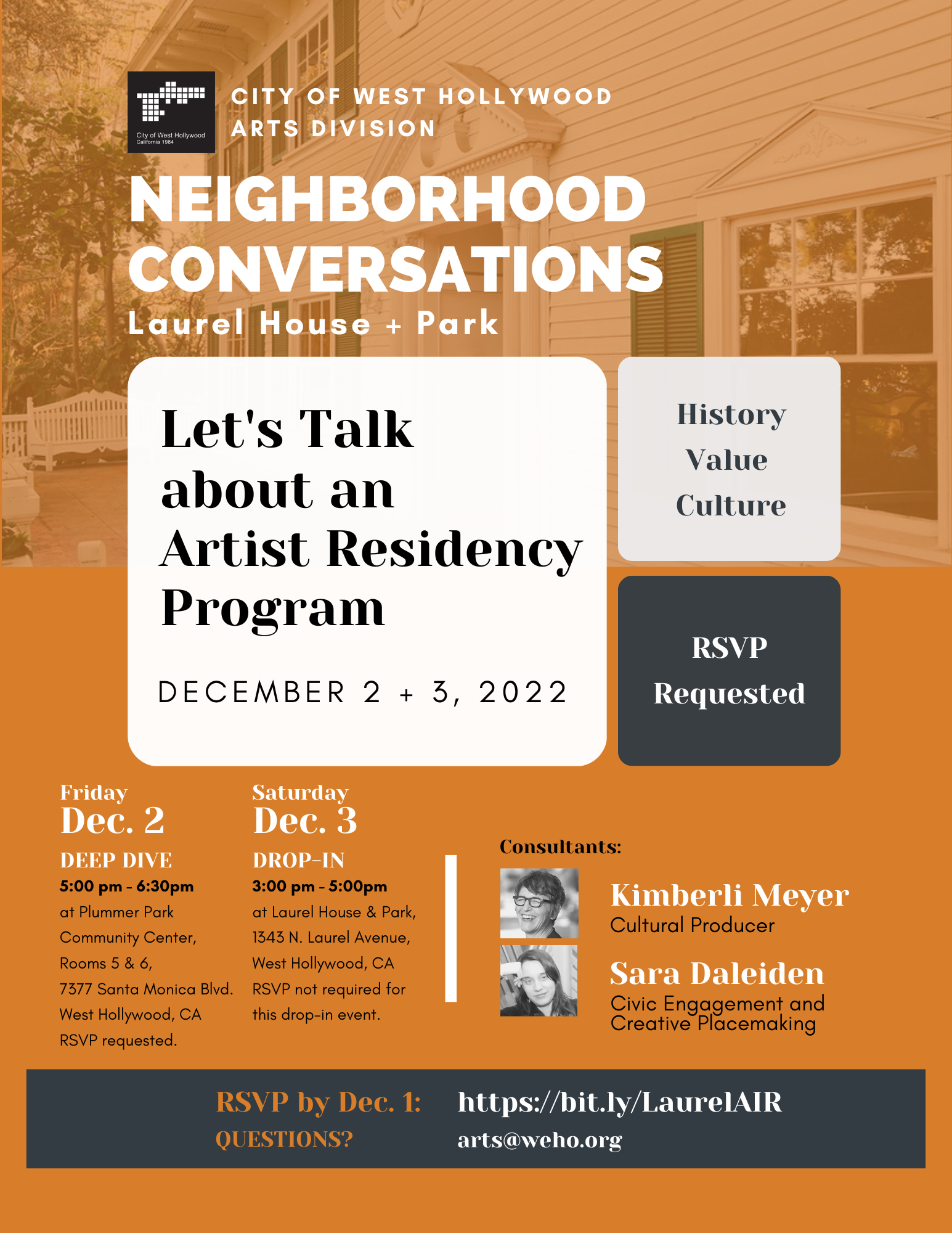 Laurel House Neighborhood Conversations_Flyer