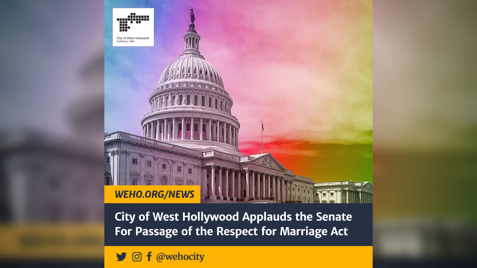 Senate Passage of Respect for Marriage Act