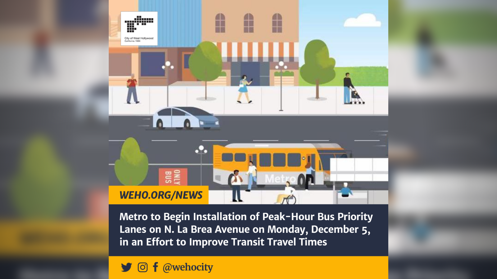 Metro Bus Priority Lanes on La Brea