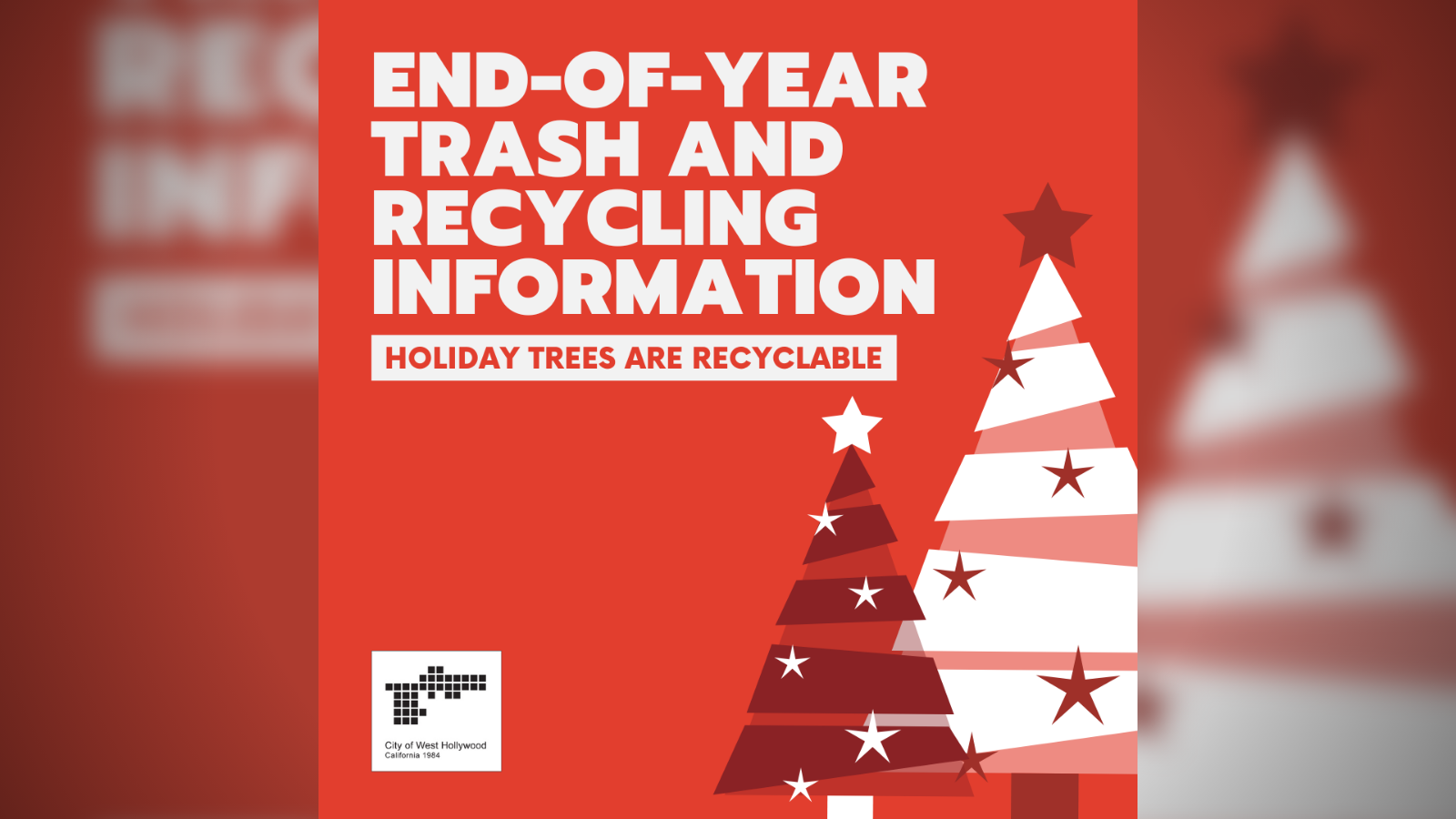 End of Year Trash and Recycling Info