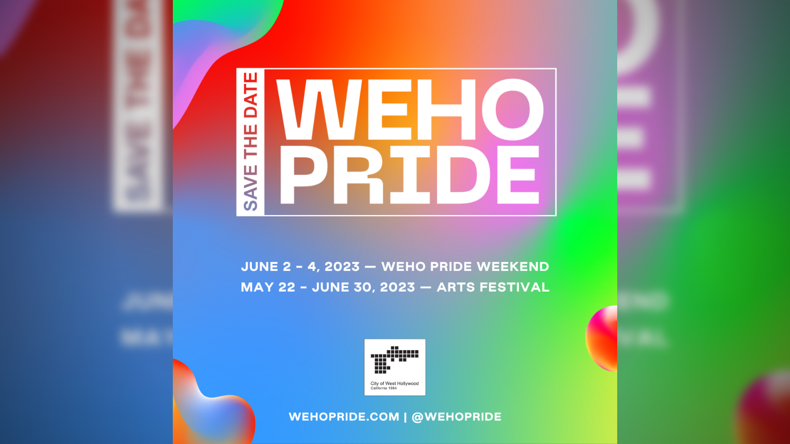 SAVE THE DATE: WeHo Pride 2023