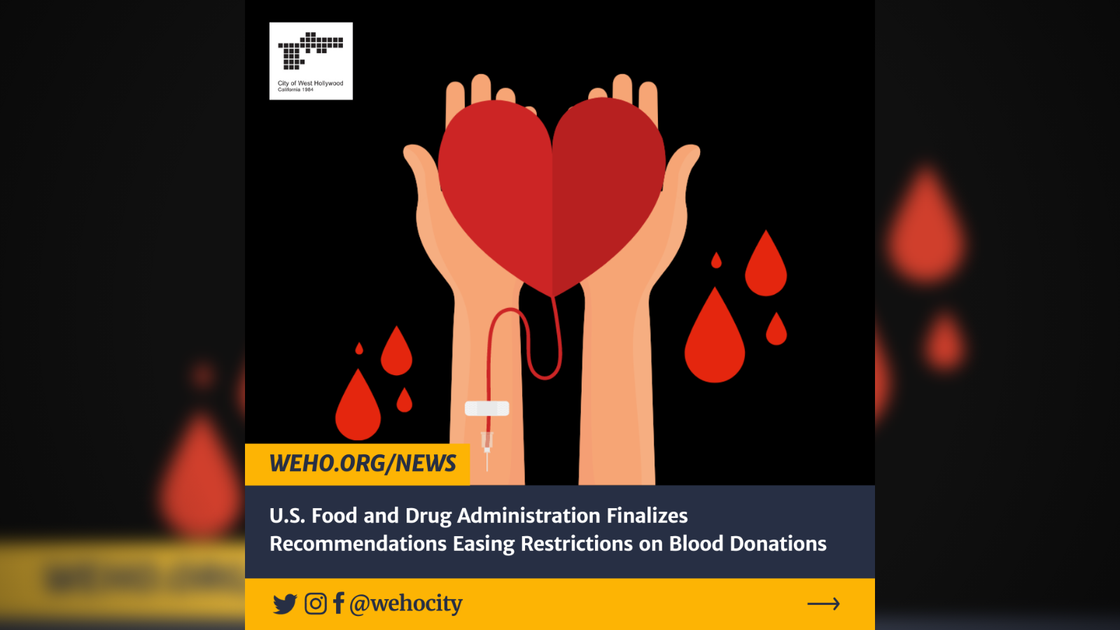 FDA Eases Restrictions on Blood Donations - May 2023