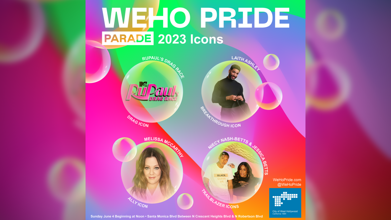 WeHo Pride Parade Icons 2023