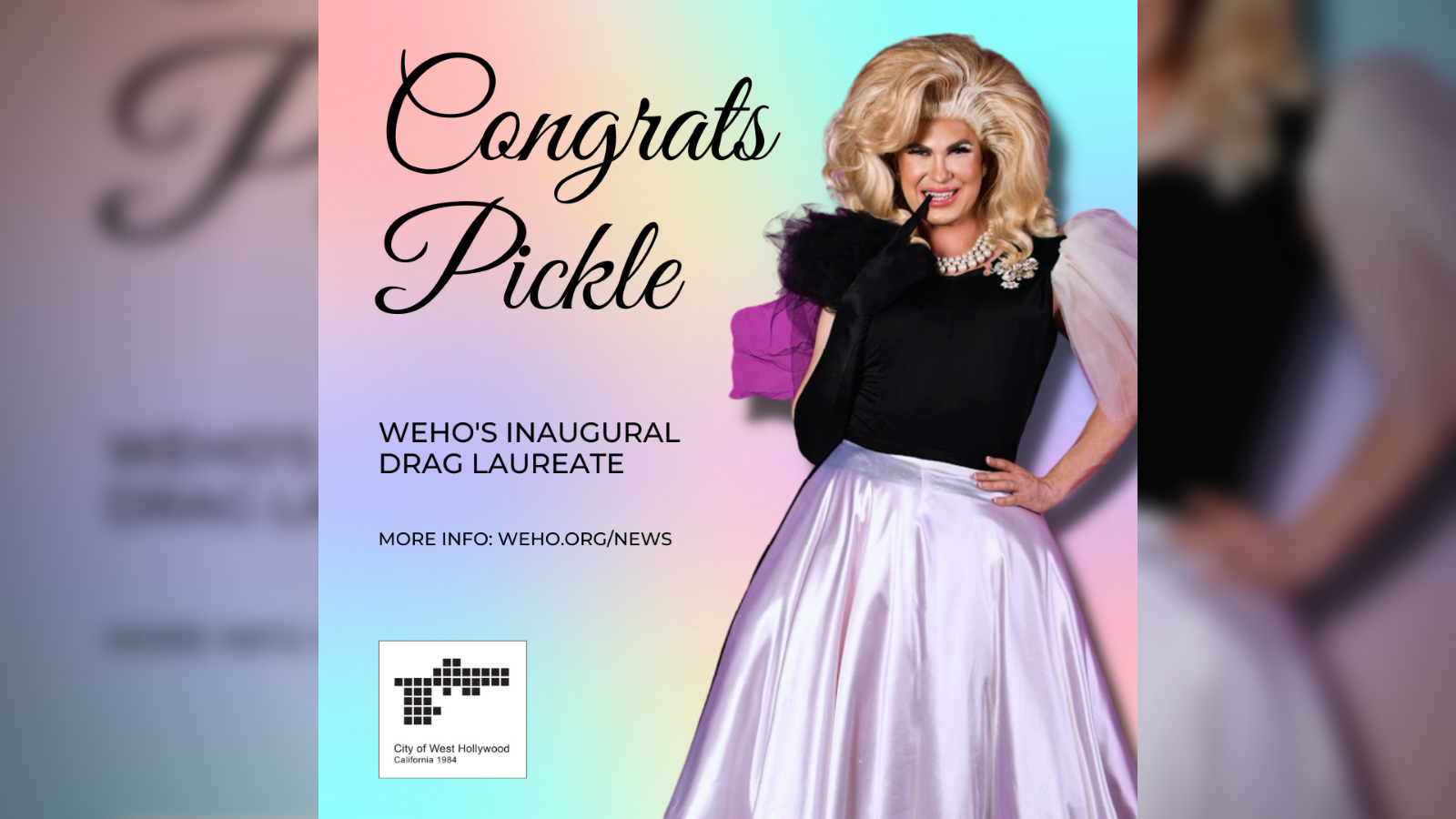 Inaugural Drag Laureate Pickle