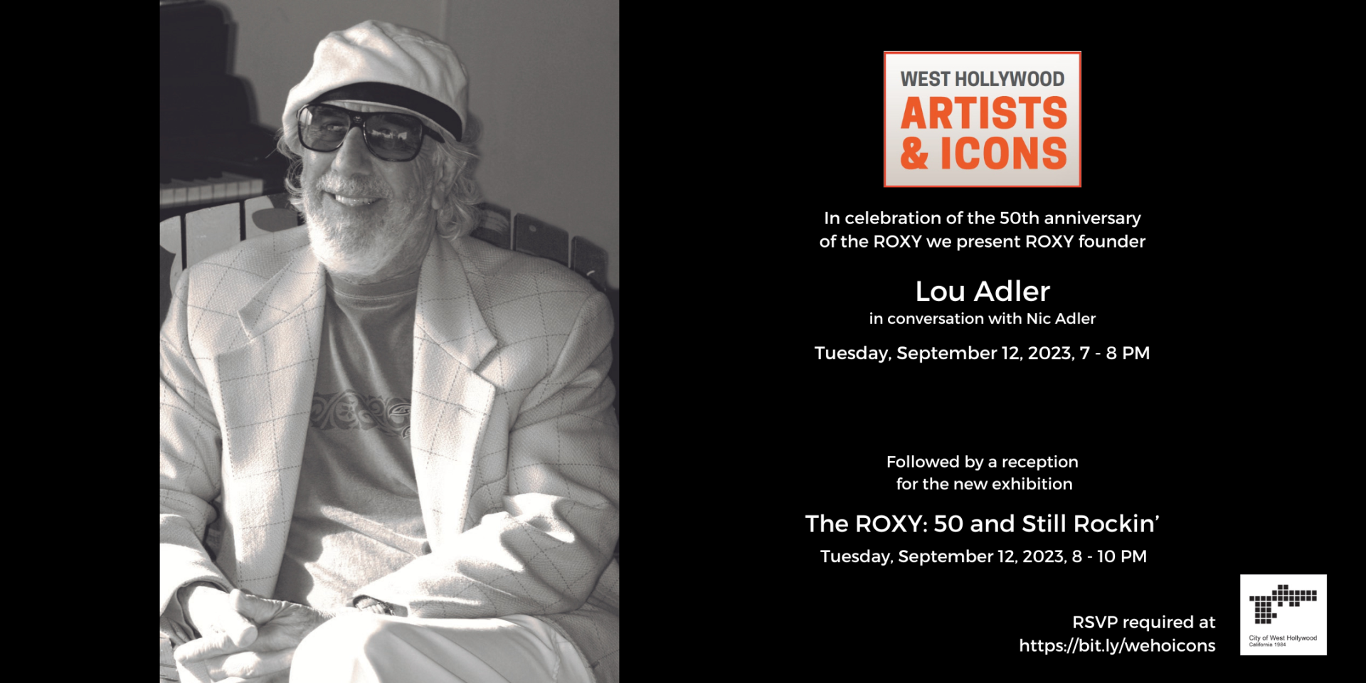 ROXY 50 Artists and Icons EVENTBRITE