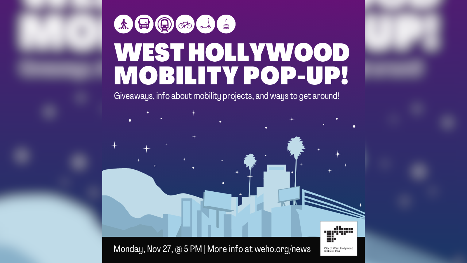 WeHo Mobility Pop-up