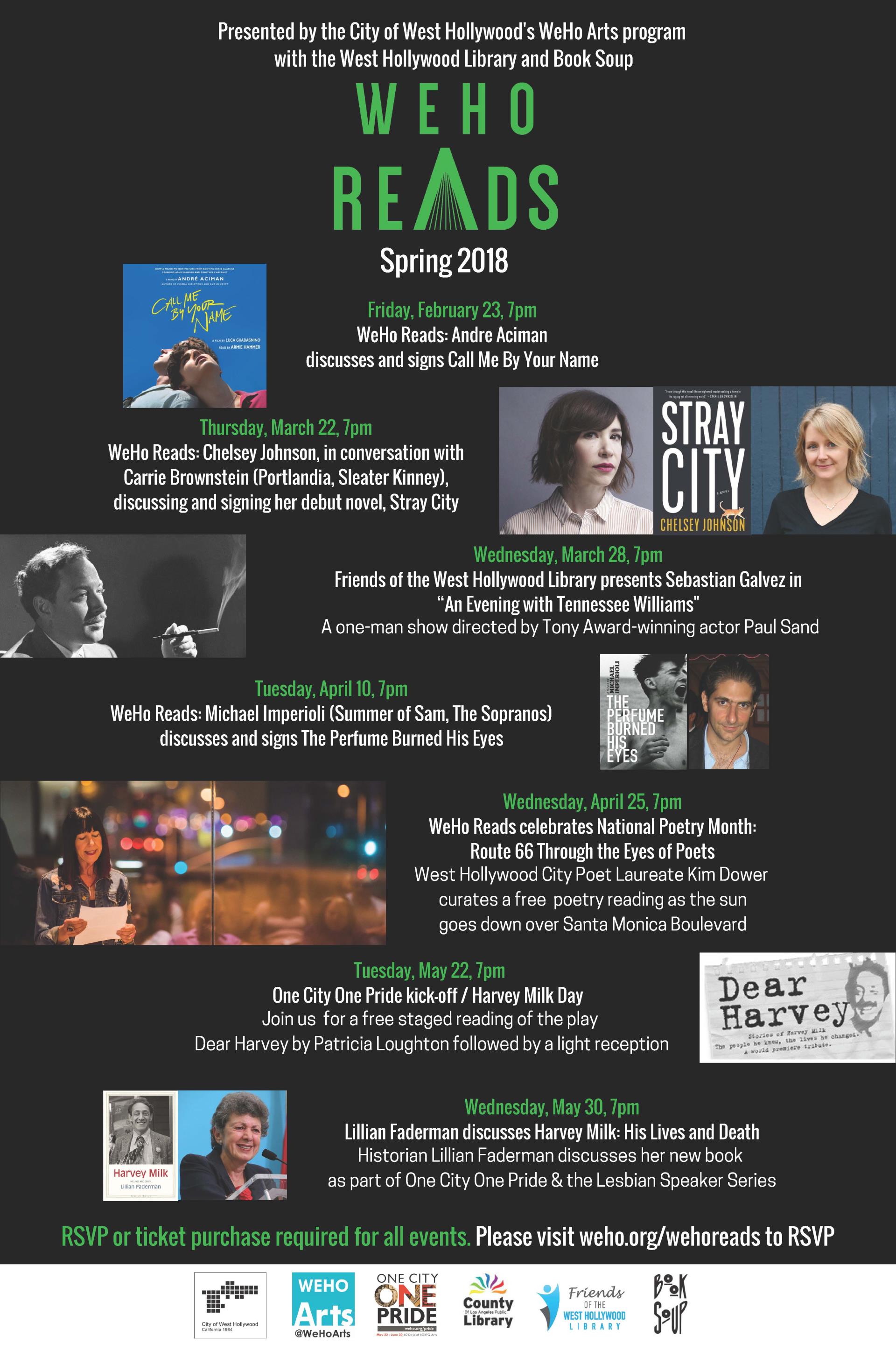 Poster Sized WeHo Reads Spring 2018 full