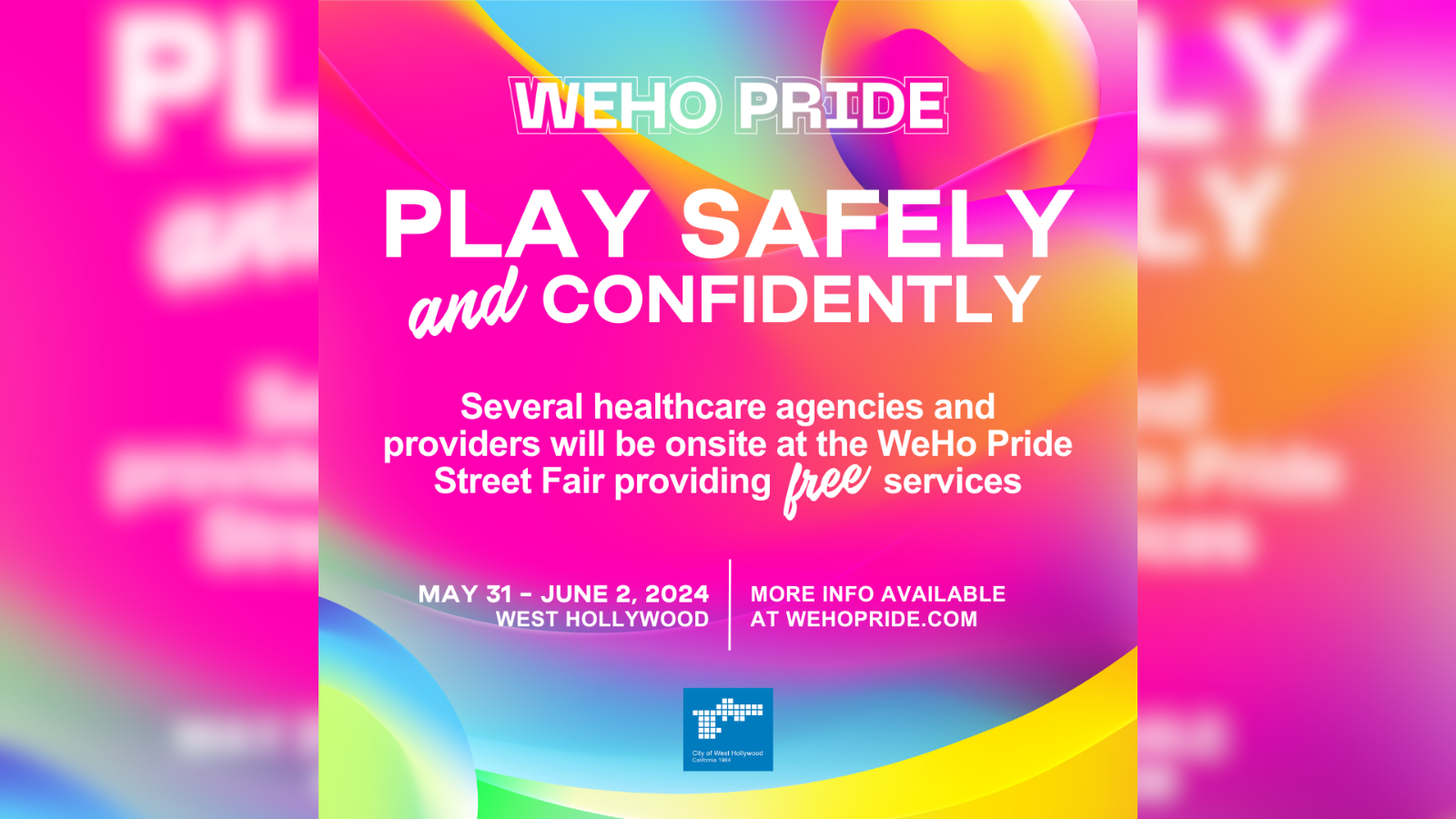 WeHo Pride Play Safe 2024