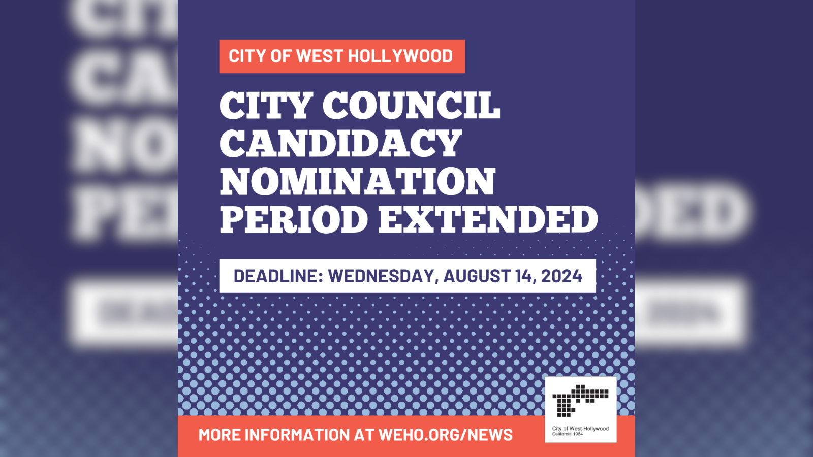 City Council Nomination Period Extended 2024